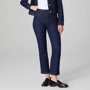 SPANX Shape Original EveryWear Kick Flare Cropped Jeans Indigo Blue Size 1X